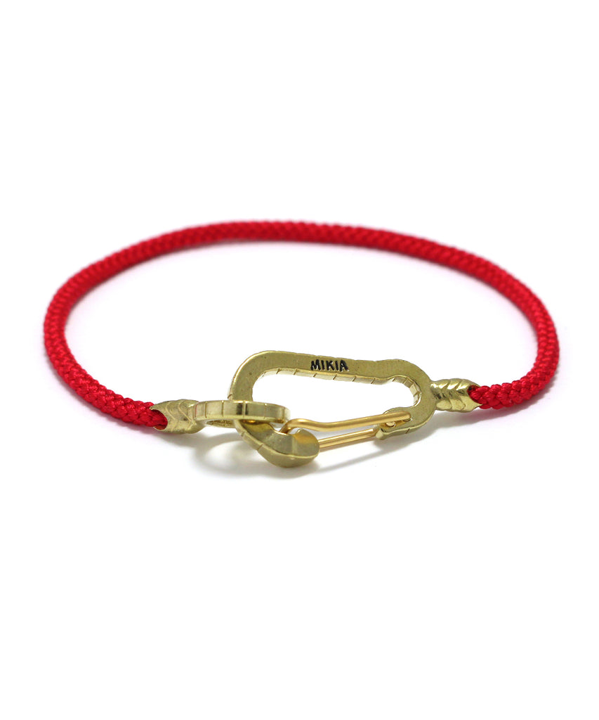 MIKIA snake karabiner bracelet brass / garnet