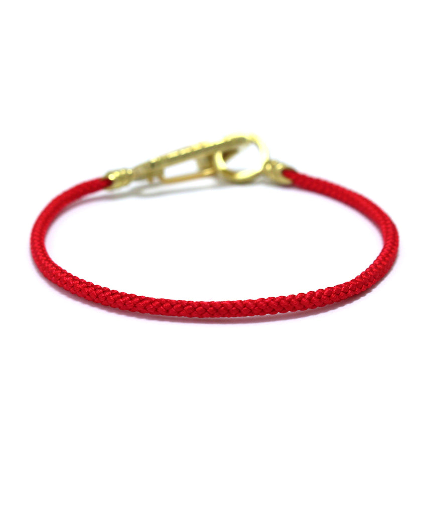 MIKIA snake karabiner bracelet brass / garnet