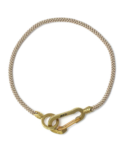 mikia snake karabiner bracelet brass / m.o.p
