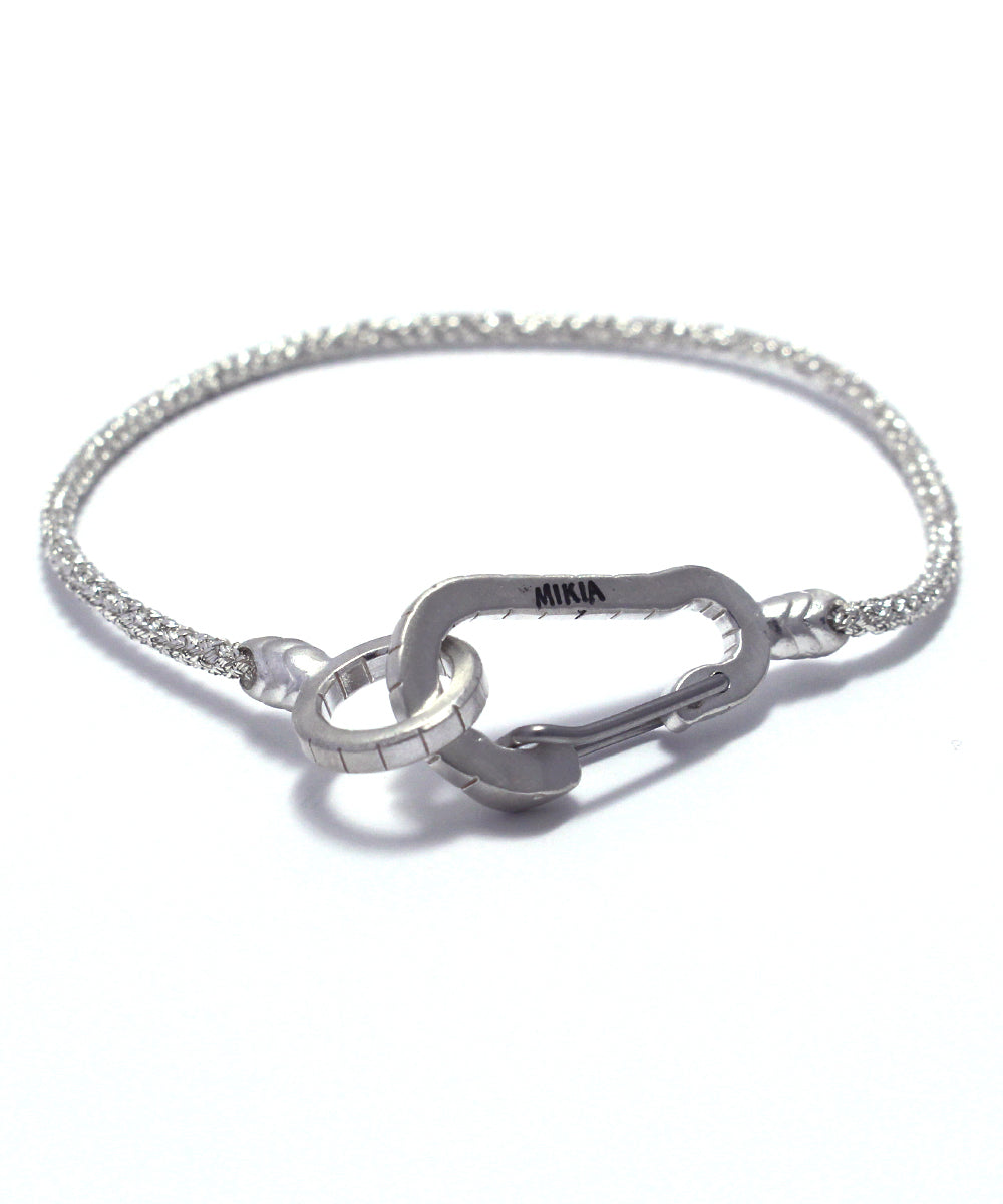 mikia snake karabiner bracelet silver / silver